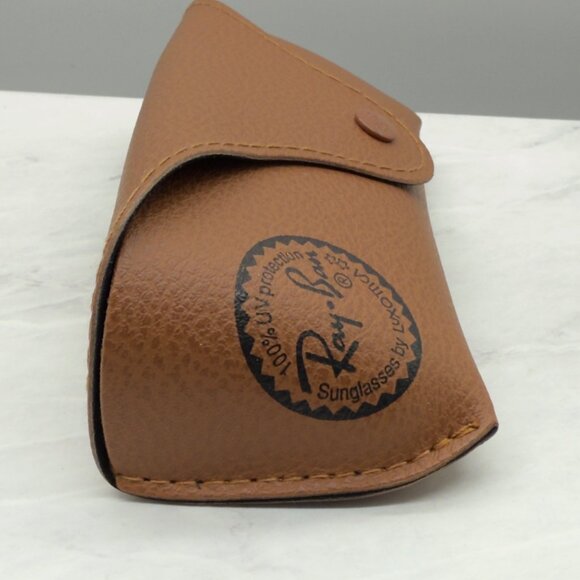Ray-Ban Universal Brown Medium Sunglasses Case With Cleaning Cloth - Picture 4 of 8